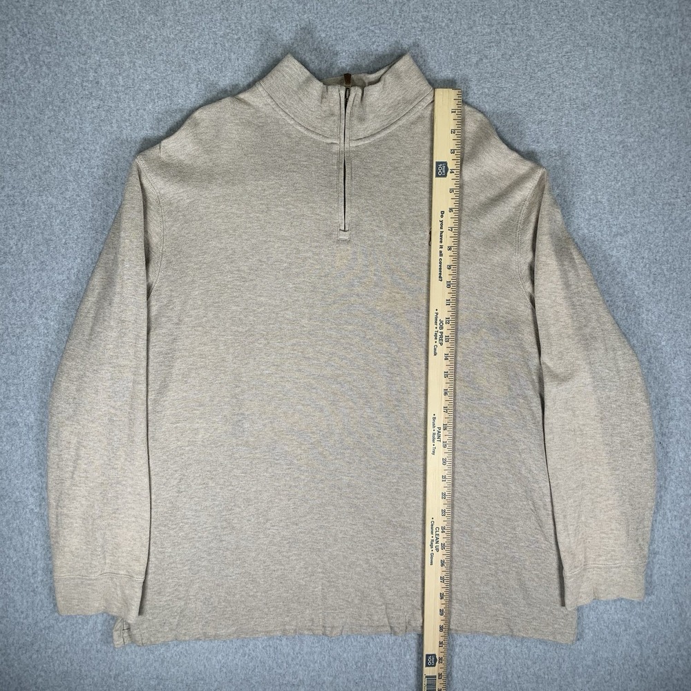 Polo Ralph Lauren Quarter Zip Sweater Mens 2XL Beige Estate Rib Knit Pullover - Picture 13 of 16